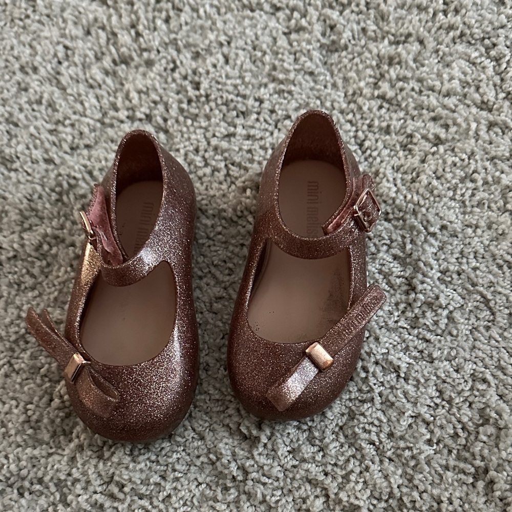 Mini Melissa Sparkly Mary Jane Shoes